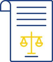 Legal Document Line Two Color Icon vector