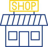 Shop Line Two Color Icon vector