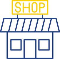 Shop Line Two Color Icon vector