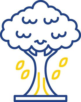 Tree Line Two Color Icon vector