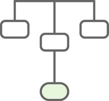 Hierarchical Structure Fillay Icon vector