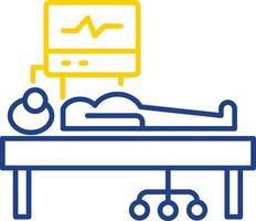 ICU Room Line Two Color Icon vector