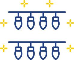 Lights Line Two Color Icon vector