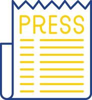 Press Release Line Two Color Icon vector