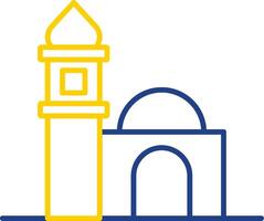 Mosque Line Two Color Icon vector