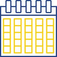 Schedule Line Two Color Icon vector