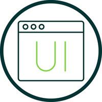 Ui Line Circle Icon vector