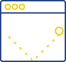 Bounce Rate Line Two Color Icon vector