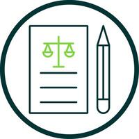 Legal Line Circle Icon vector