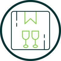 Fragile Line Circle Icon vector