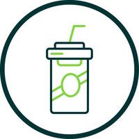 Soft drink Line Circle Icon vector