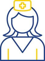 Nurse Line Two Color Icon vector