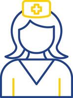 Nurse Line Two Color Icon vector