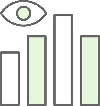 Data Visualization Fillay Icon vector