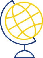 Globe Line Two Color Icon vector