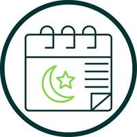 Calendar Line Circle Icon vector