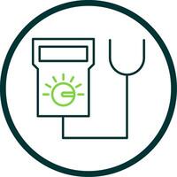 Tester Line Circle Icon vector
