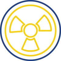 Nuclear Line Two Color Icon vector