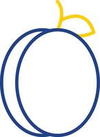 Plum Line Two Color Icon vector