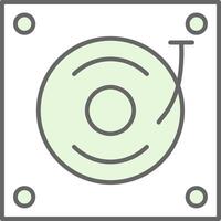 Turntable Fillay Icon vector