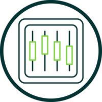 diagrama línea circulo icono vector