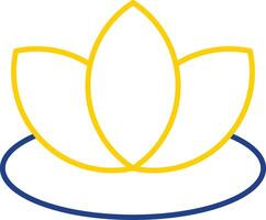 Lotus Line Two Color Icon vector