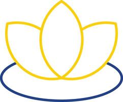 Lotus Line Two Color Icon vector