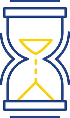 Hour Glass Line Two Color Icon