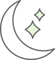 Moon Fillay Icon vector