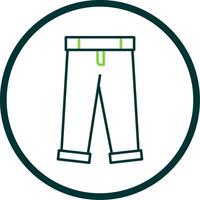 Pants Line Circle Icon vector