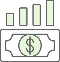 Money Growth Fillay Icon vector