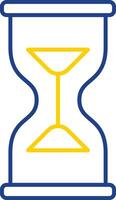 Hourglass Line Two Color Icon vector