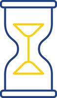 Hourglass Line Two Color Icon vector