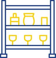 Shelves Line Two Color Icon vector