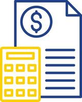 Budget Line Two Color Icon vector