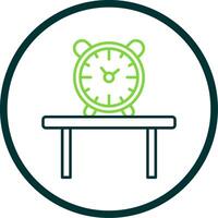 Table Watch Line Circle Icon vector