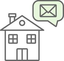 Home Message Fillay Icon vector