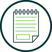 Note Line Circle Icon vector