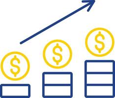 Chart Line Two Color Icon vector