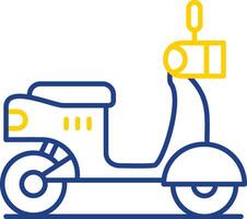 Scooter Line Two Color Icon vector