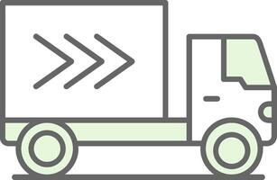 Delivery Truck Fillay Icon vector