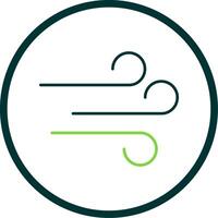 Wind Line Circle Icon vector