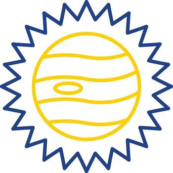 Eclipse Line Two Color Icon vector
