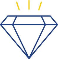 Diamond Line Two Color Icon vector