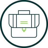 Suitcase Line Circle Icon vector
