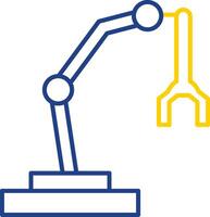 Robotic Arm Line Two Color Icon vector