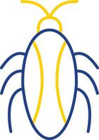Cockroach Line Two Color Icon vector