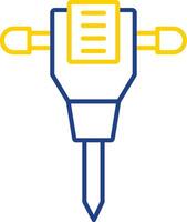 Jack Hammer Line Two Color Icon vector