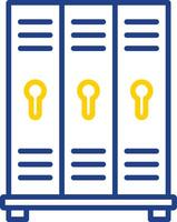 Lockers Line Two Color Icon vector