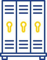 Lockers Line Two Color Icon vector